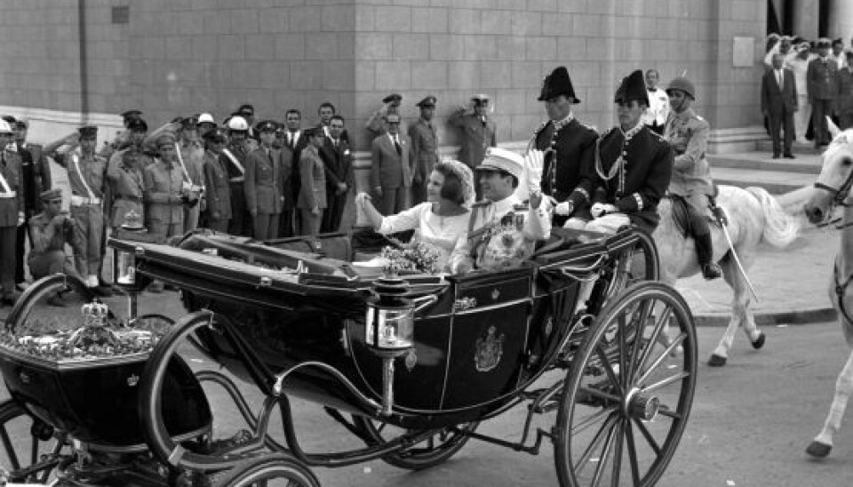 Prinsesse Anne-Marie var kun lige fyldt 18 år, da hun blev gift ved et eventyrligt bryllup med sin græske prins i Athen. (Foto: Getty Images)