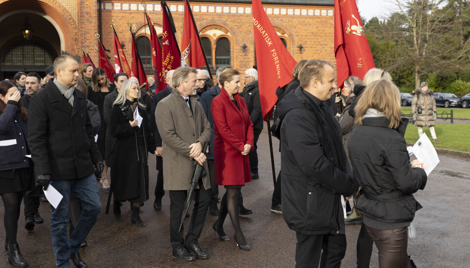 Statsminister Mette Frederiksen og hendes mand, Bo Tengberg. (Foto: Lars E. Andreasen)