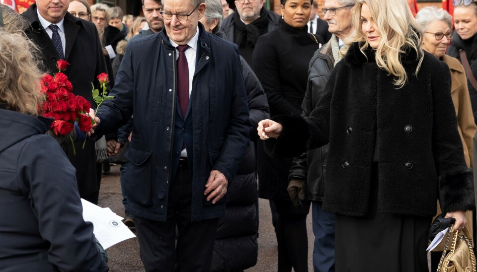 De tidligere statsministre Poul Nyrup Rasmussen og Helle Thorning-Schmidt. (Foto: Lars E. Andreasen)