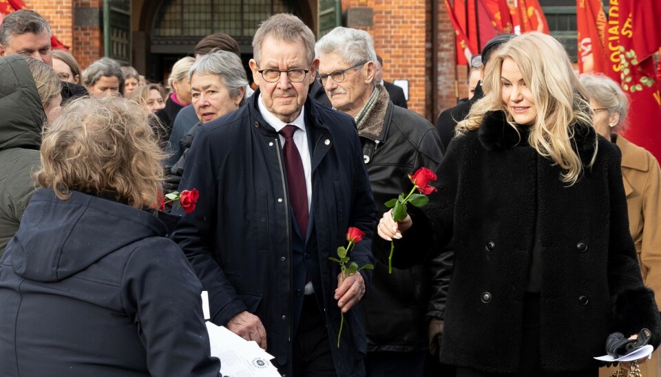 De tidligere statsministre Poul Nyrup Rasmussen og Helle Thorning-Schmidt. (Foto: Lars E. Andreasen)