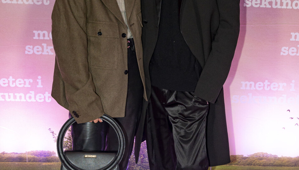 Soeren Le Schmidt og hustruen Nikoline til premiere på 'Meter i sekundet'. (Foto: Michael Stub)