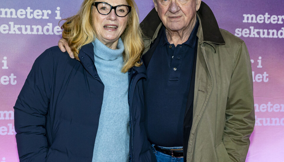 Solbjørg Højfeldt og Henning Jensen til premiere på 'Meter i sekundet'. (Foto: Michael Stub)