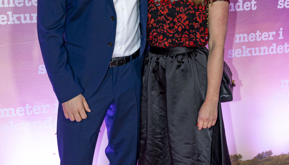 Kulturminister Jakob Engel-Schmidt og kæresten Camilla Søe til premiere på 'Meter i sekundet'. (Foto: Michael Stub)